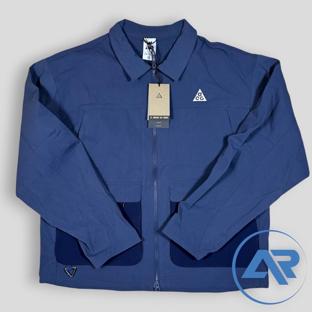 Nike ACG "Smith Summit" UV Repel Jacket Navy Blue SIZE L HV0598-437